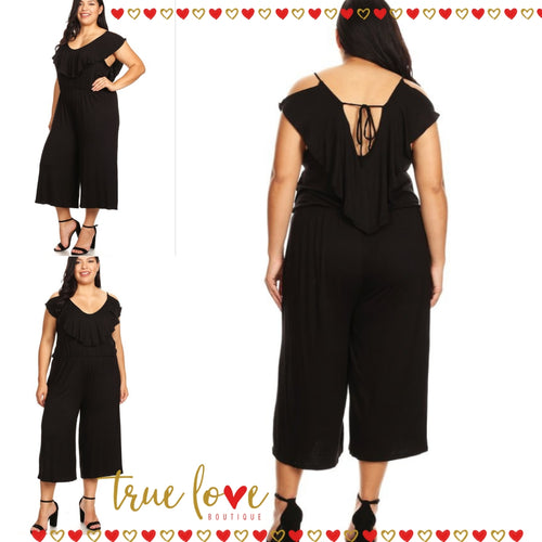 Jumpsuit Black, Plus Size, Mameluco Negro Talla Plus