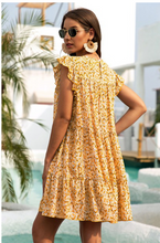 FLORAL MUSTARD DRESS