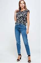Zebra Print Top Shoulder Pads